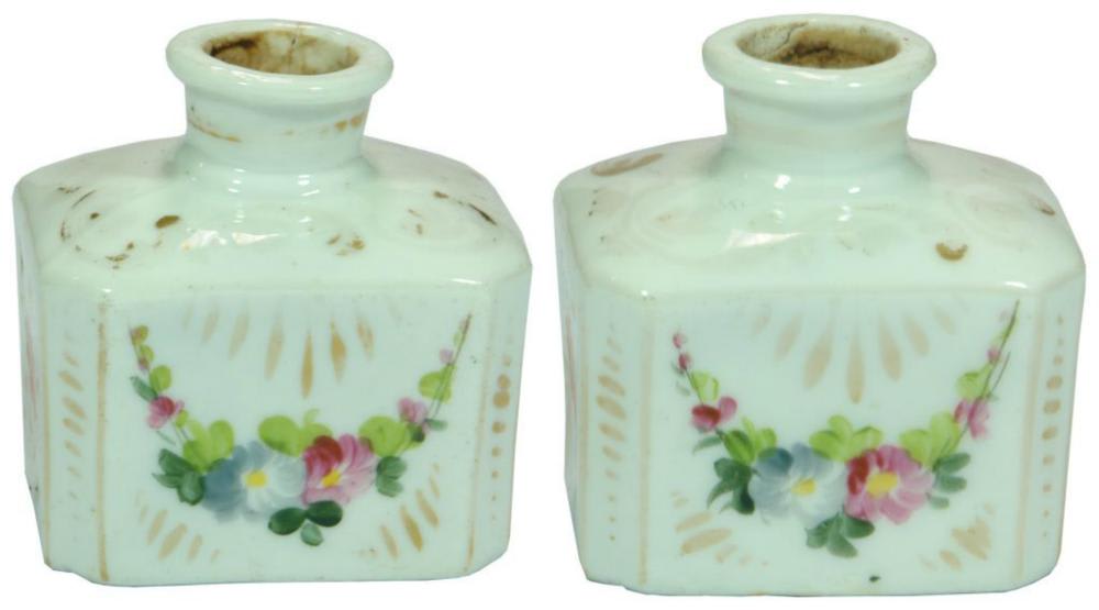 Porcelain Floral Ink Wells