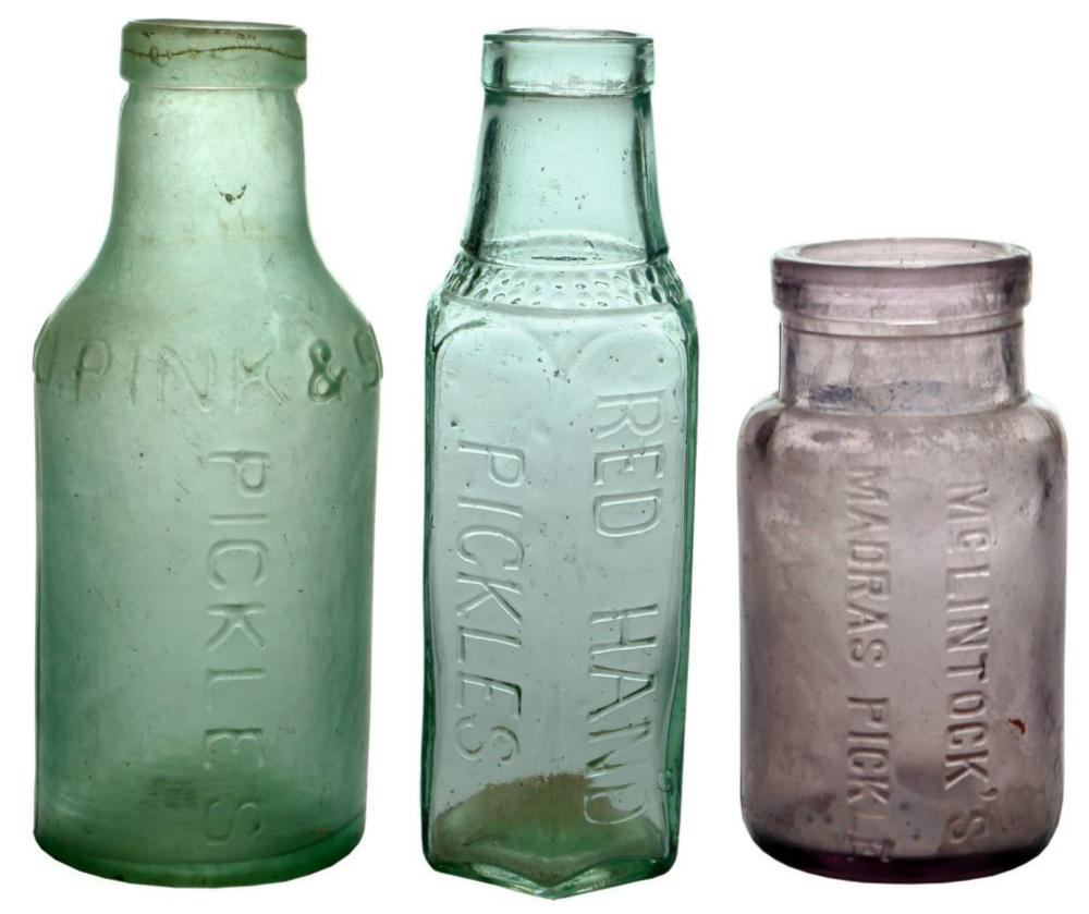 Collection Antique Pickles Bottles