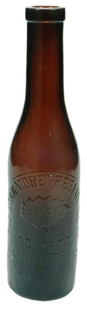 Stanmore Preserving Oakleaf Amber Sauce Bottle