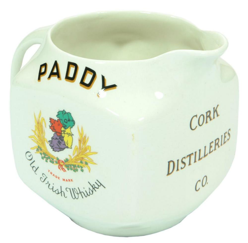 Paddy Irish Whisky Cork Distilleries Water Jug
