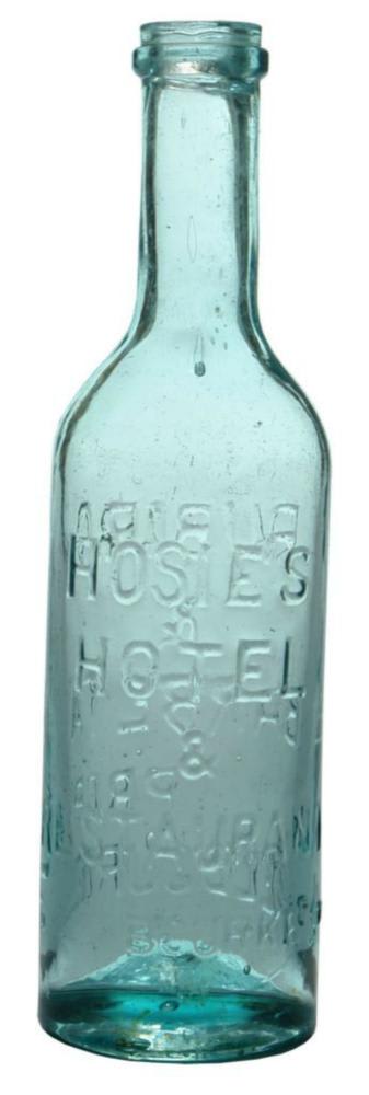 Hosie's Hotel Restaurant Rubira Barbeta Melbourne Bottle