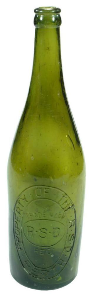 RSD Perth Green Glass Vinegar Bottle