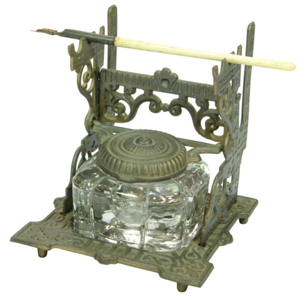 Cast Iron Tatum's Postal Ink Stand