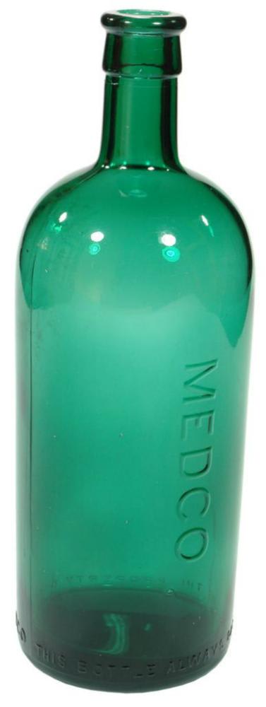 Medco Green Glass Bottle