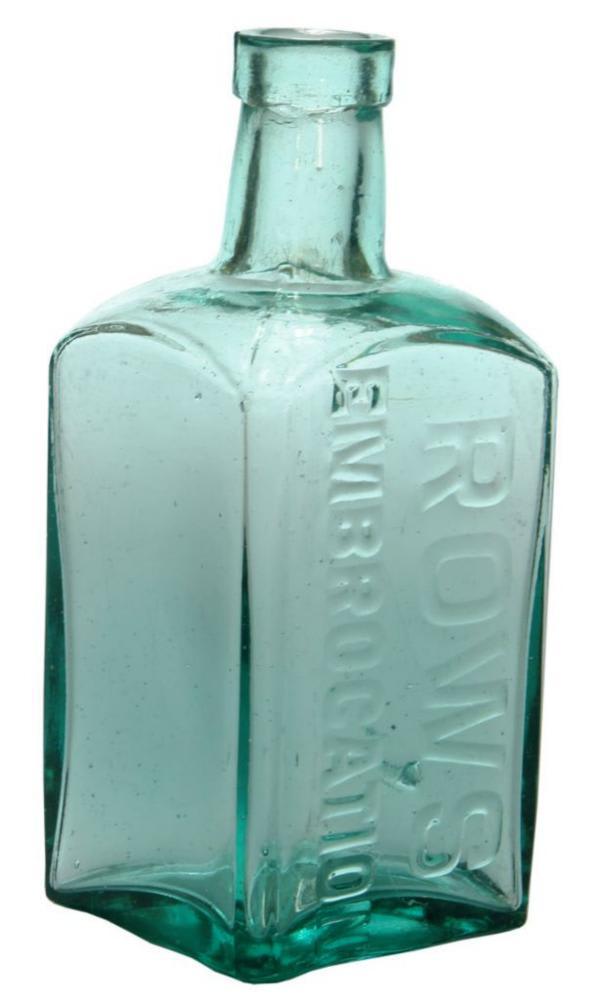 Rows Embrocation Aqua Glass Bottle