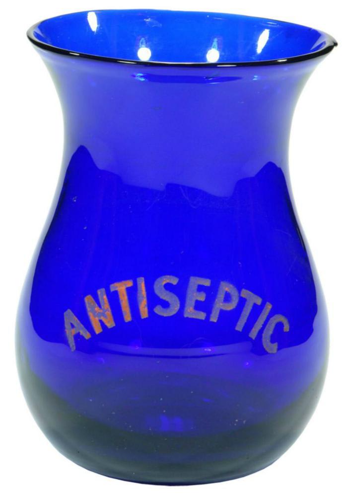 Antiseptic Cobalt Polished Pontil Glass Jar