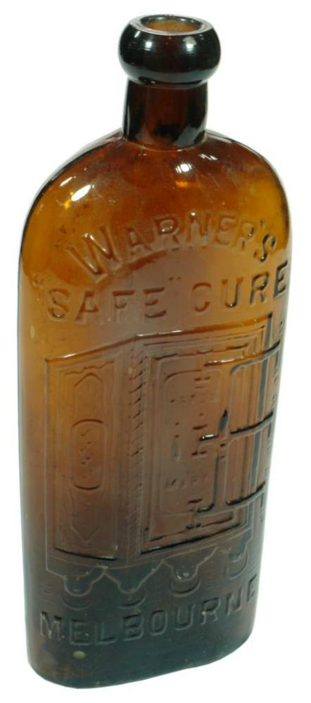 Warner's Safe Cure Melbourne Amber Glass Bottle