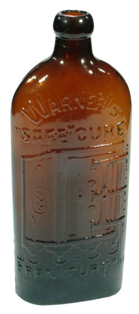 Warner's Safe Cure Frankfurt Amber Glass Bottle