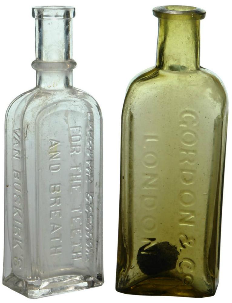Antique Cure Cosmetics Bottles
