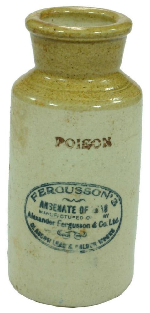 Fergusson's Arsenate Lead Stoneware Jar