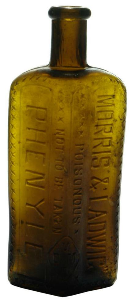 Morris Ladwig Phenyle Olive Amber Bottle