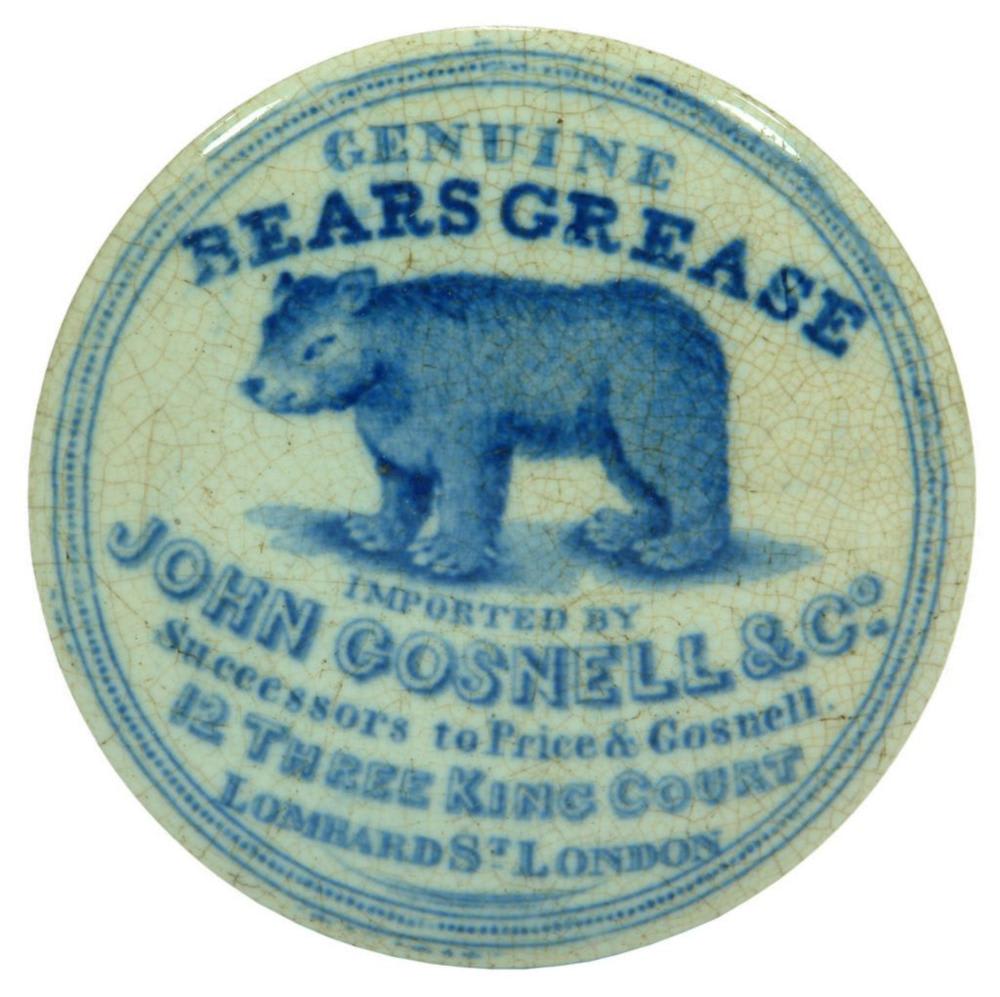 John Gosnell Genuine Bears Grease Pot Lid