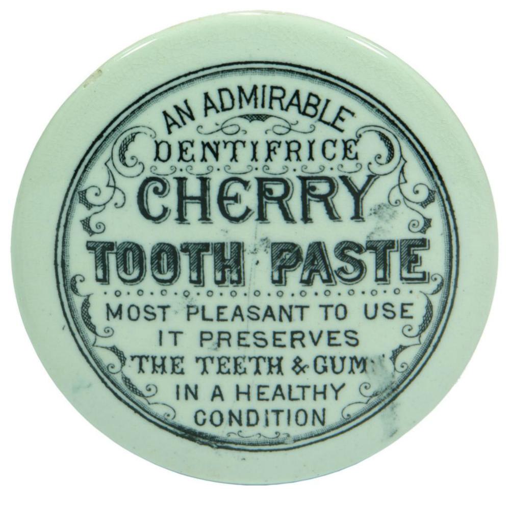 Admirable Dentifrice Cherry Tooth Paste Pot Lid