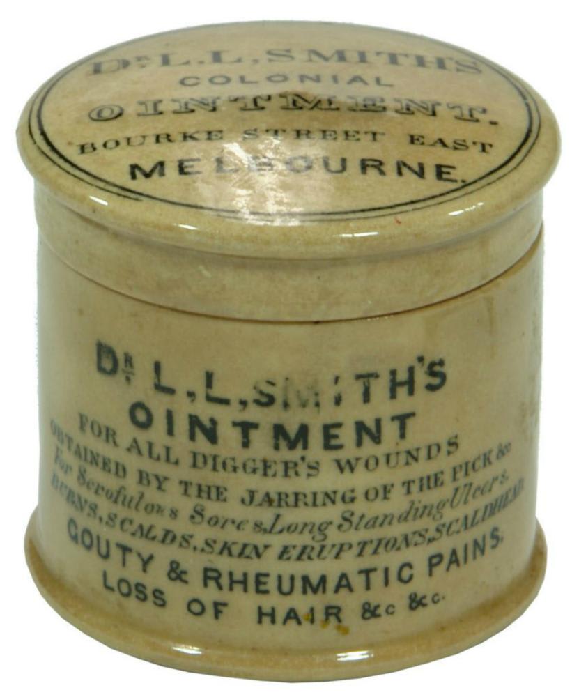 Smith's Ointment Colonial Bourke Melbourne Pot