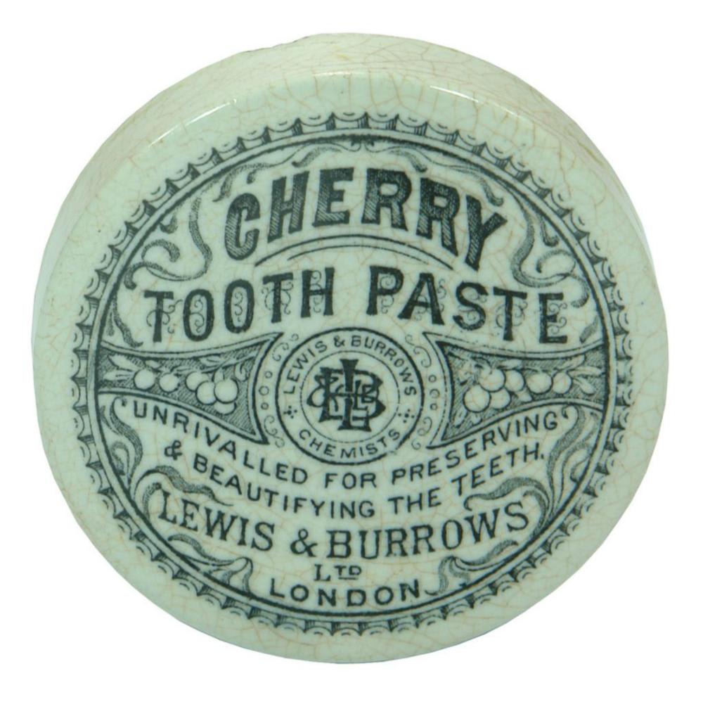 Cherry Tooth Paste Pot Lid Lewis Burrows