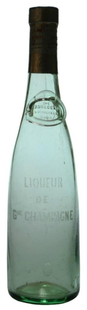 Barabeau Perigueuz Champagne Etched Sealed Bottle