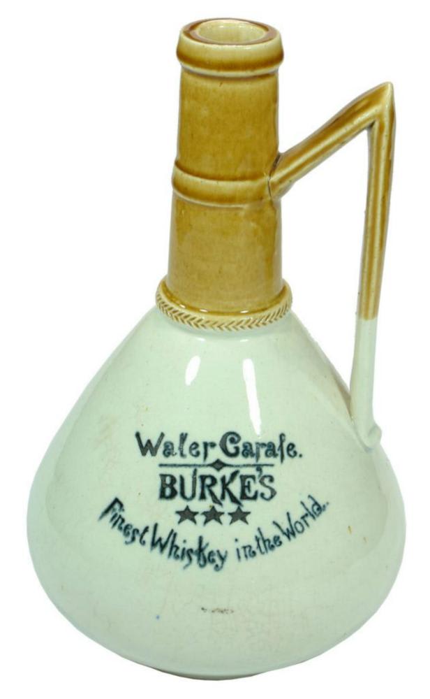 Water Carafe Burke's Finest Whiskey World Stoneware