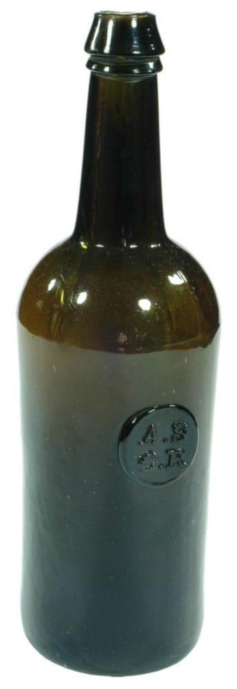 ASCR Black Glass Sealed Wine Bottle