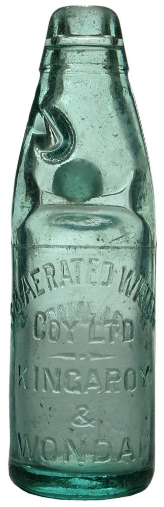 Aerated Water Kingaroy Wondai Codd Bottle