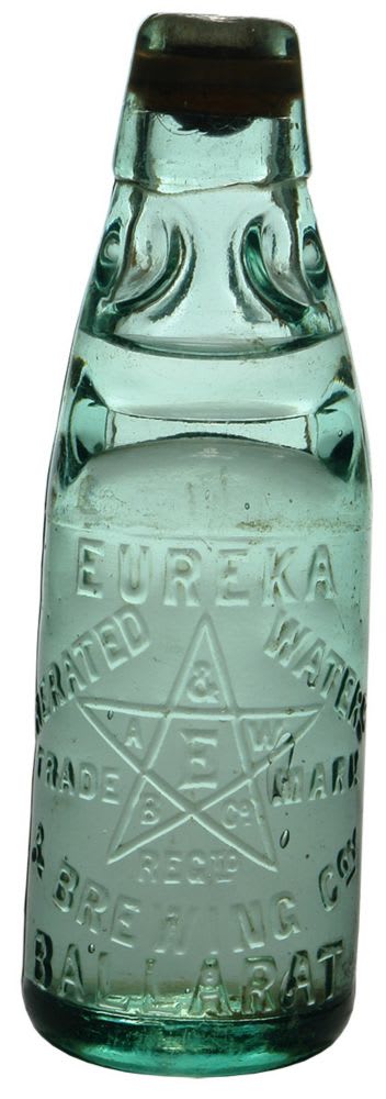Eureka Ballarat Star Codd Marble Bottle