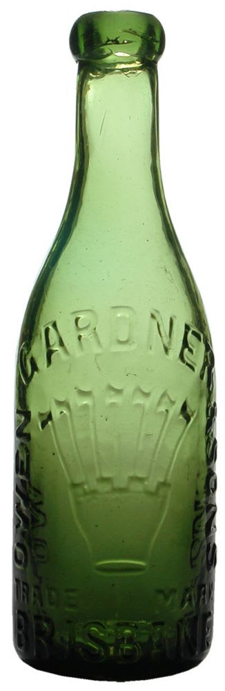Gardner Brisbane Green Glass Soda Bottle