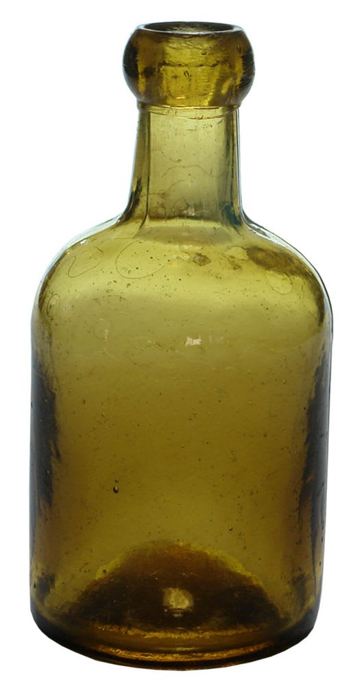 Honey Amber Glass Dump Soda Bottle