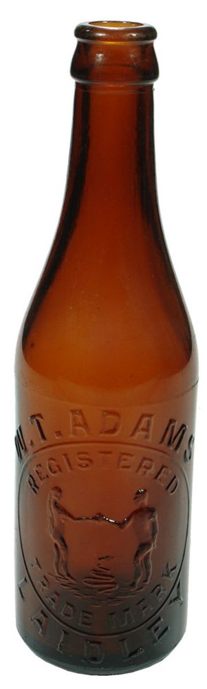 Adams Laidley Crown Seal Amber Bottle