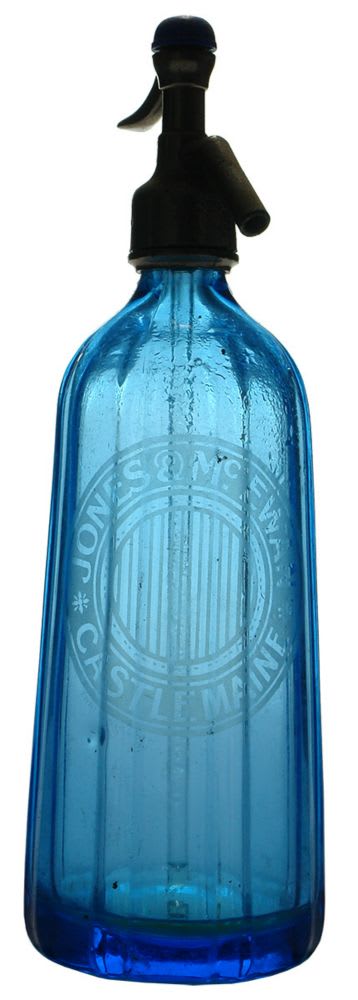 Jones McEwan Castlemaine Blue Glass Soda Syphon