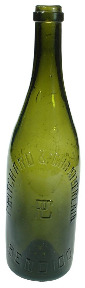 Pritchard Chamberlain Bendigo Green Beer Bottle
