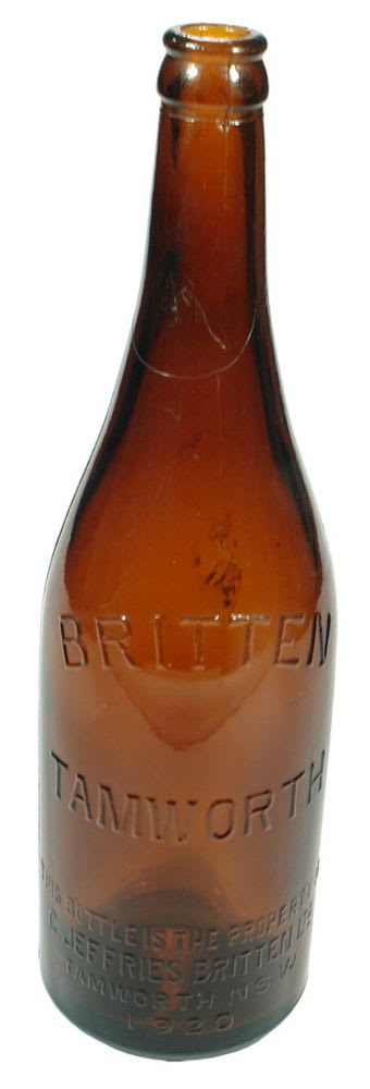 Britten Tamworth Amber Crown Seal Beer Bottle