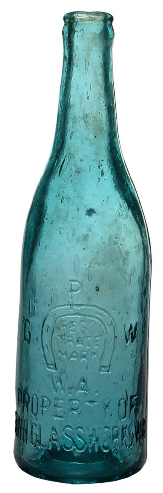 Perth Glassworks Horseshoe Crown Seal Beer Bottle