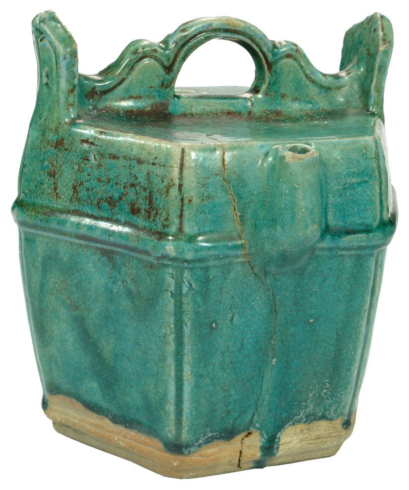 Chinese Pottery Green Glaze Tea Pot