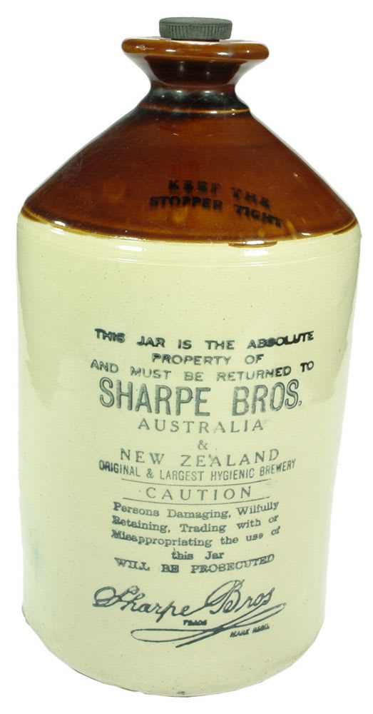 Sharpe Bros Brewed Ginger Beer Stoneware Demijohn