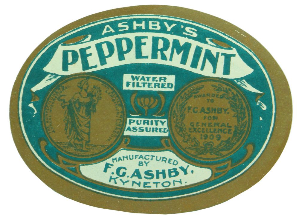 Ashby's Kyneton Peppermint Label