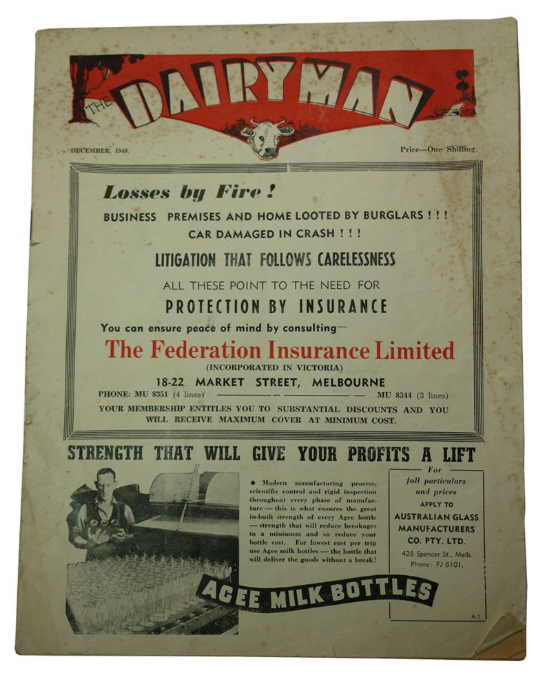 The Dairyman 1949 Advertising Pamphlet Magazine