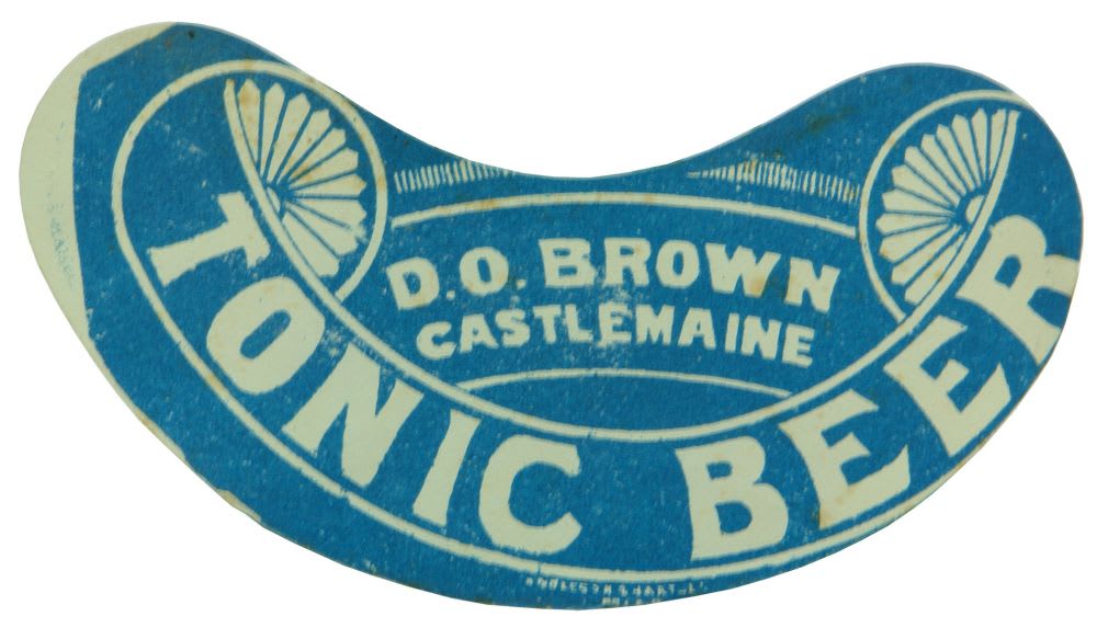 Brown Castlemaine Tonic Beer Label