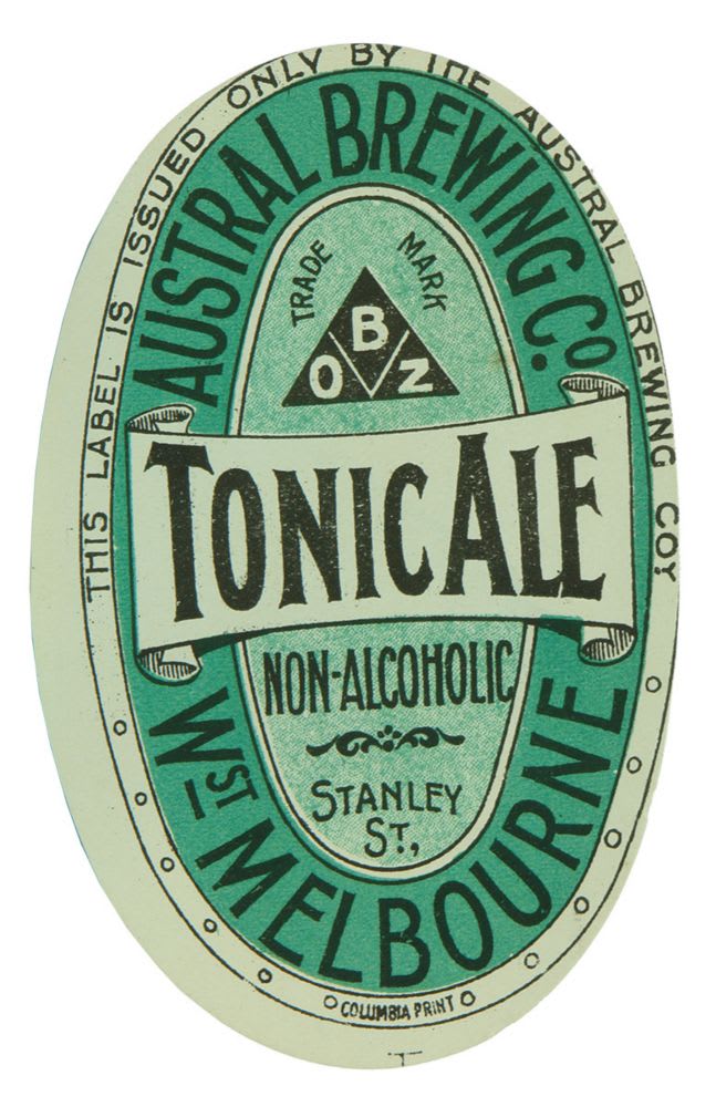 Austral Brewing Tonic Ale West Melbourne Label