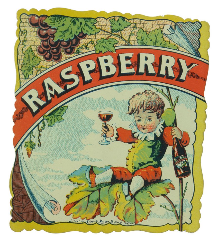 Raspberry Mercer Ballarat Printed Label