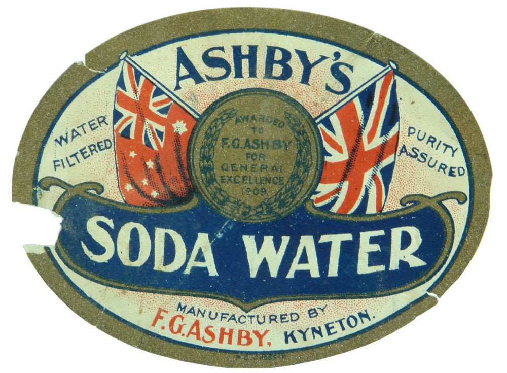 Ashby's Kyneton Soda Water Label
