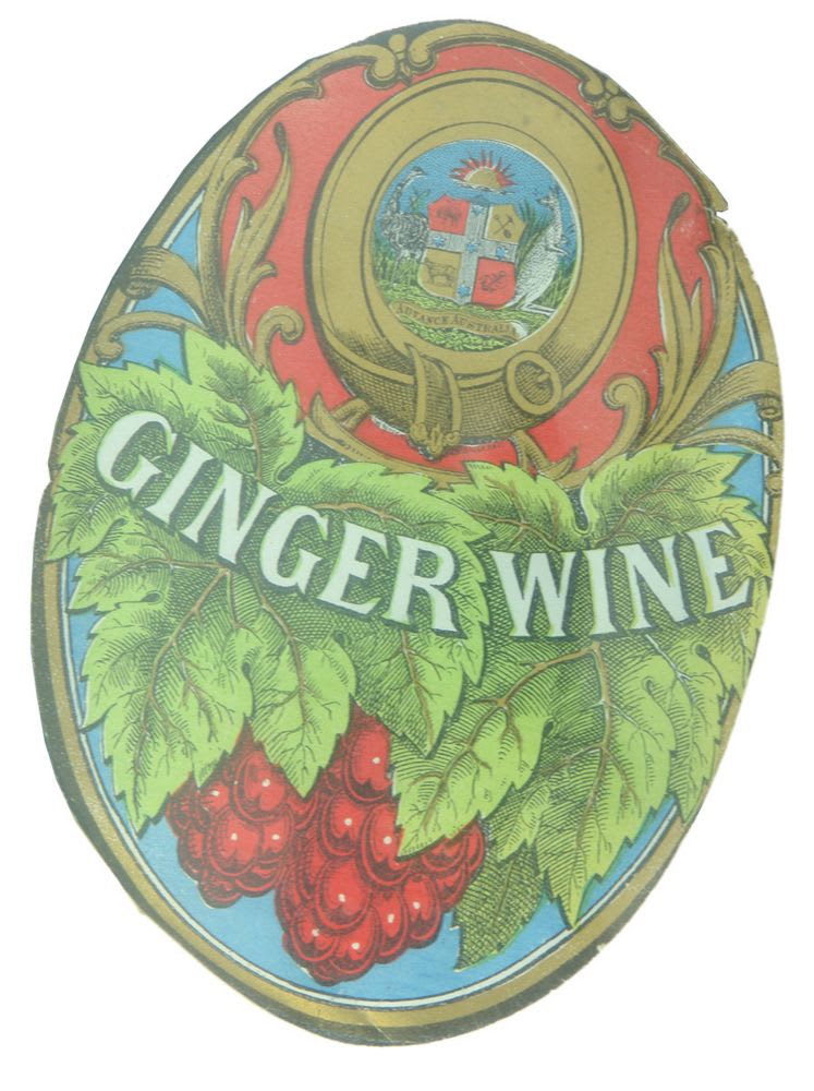 Ginger Wine Australian Coat Arms Label