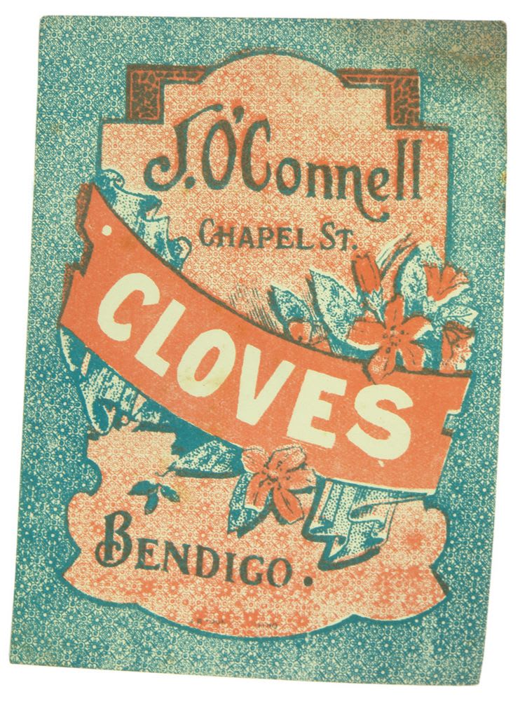 O'Connell Chapel Bendigo Cloves Label