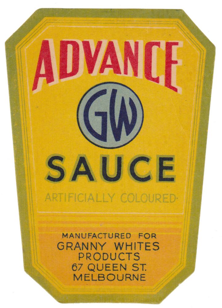 Granny White's Sauce Melbourne Label