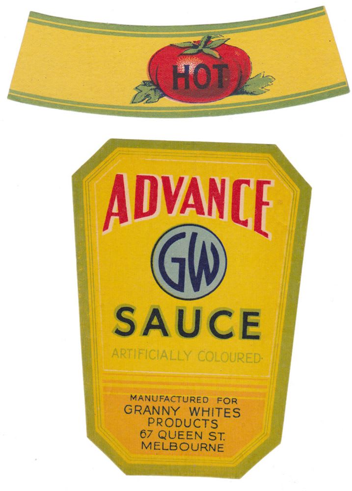 Granny White's Sauce Melbourne Label