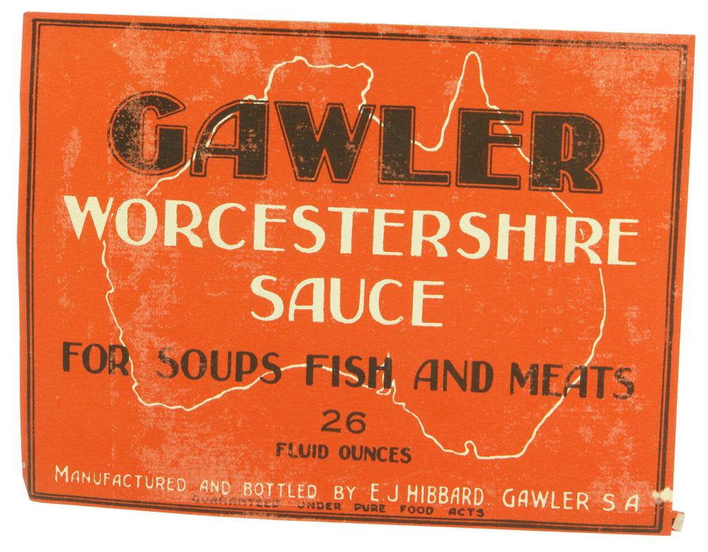 Gawler Worcestershire Sauce Hibbard Label