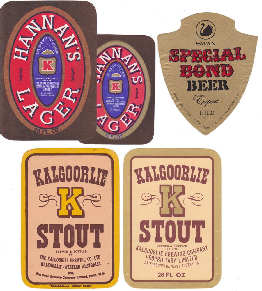 Western Australian Vintage Beer Labels