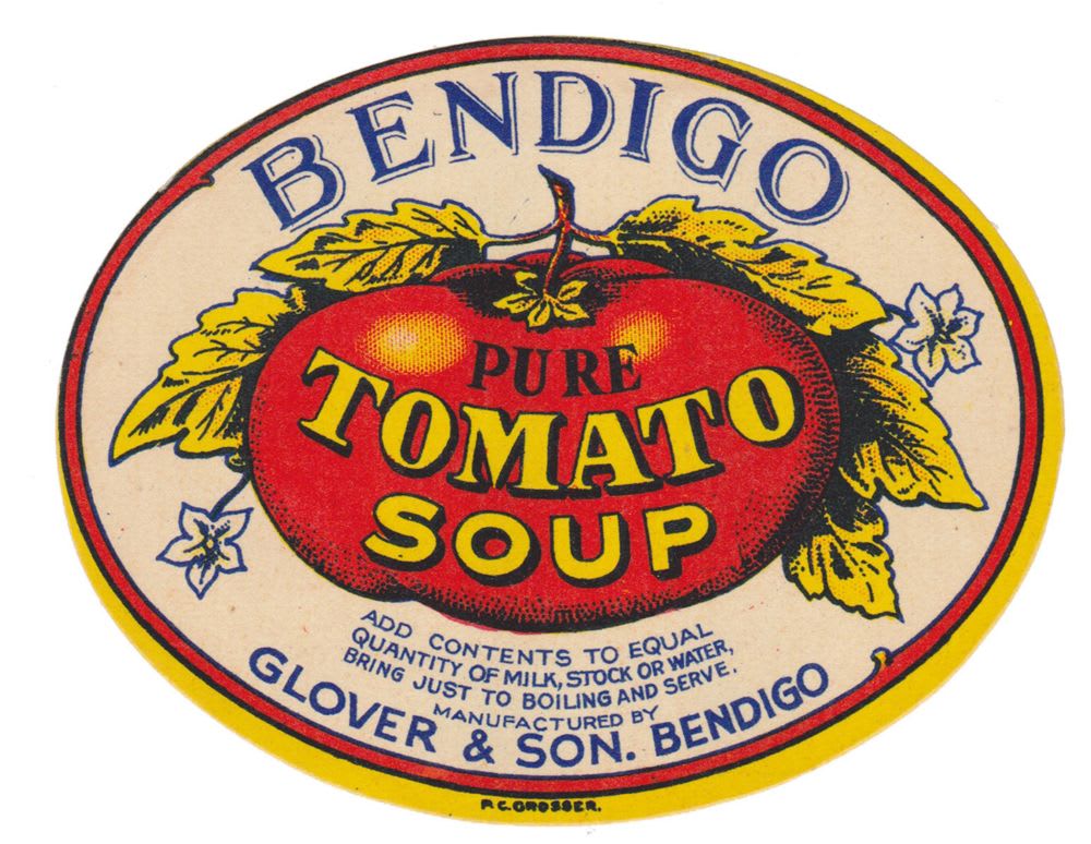 Bendigo Tomato Sauce Glover Bendigo Label