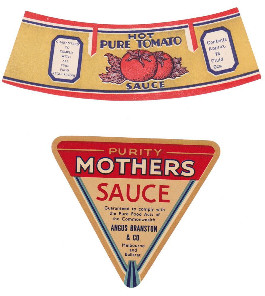 Angus Branston Melbourne Ballarat Mothers Sauce Label