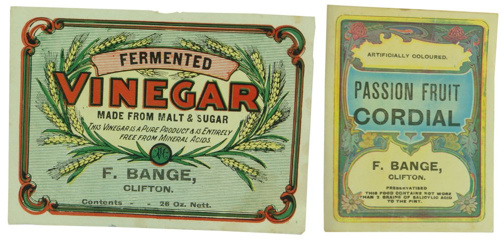 Bange Clifton Cordial Labels