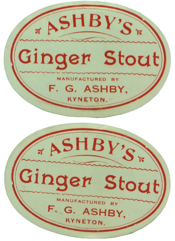 Ashby's Kyneton Ginger Stout Labels