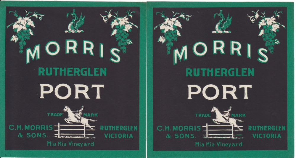 Morris Mia Mia Vineyard Rutherglen Port Labels